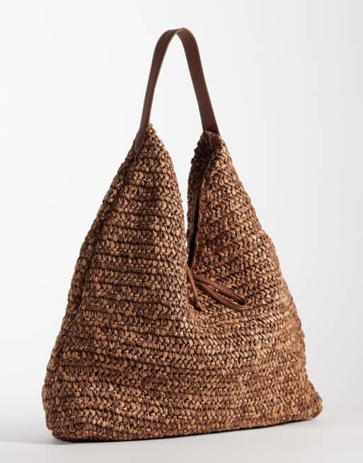 Becksondergaard Premium – Siena – Słomkowa obszerna torba typu tote w neutralnym brązowym kolorze, 4 z 4