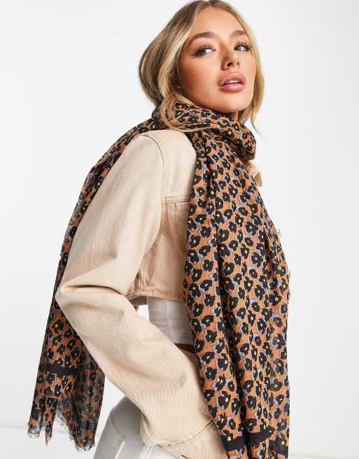 Becksondergaard printed scarf in brown ASOS