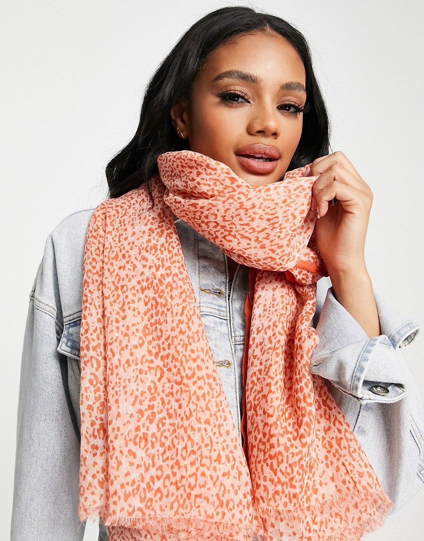 Becksondergaard printed scarf in peach-Orange