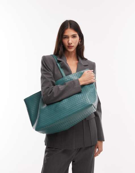 Becksöndergaard – Rallo Lottie – Blågrön, flätad toteväska - view 1