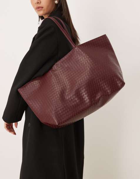 Becksondergaard - Rallo Lottie - Maxi borsa intrecciata bordeaux - view 1