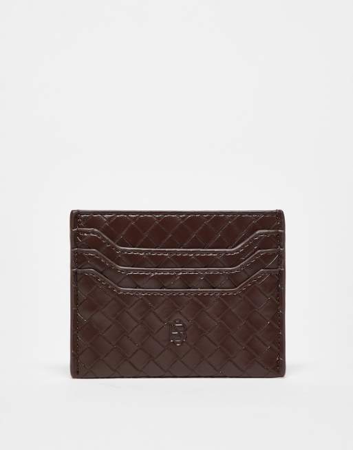 Becksondergaard - Rallo Lottie - Porte-cartes effet tressé - Marron chocolat 