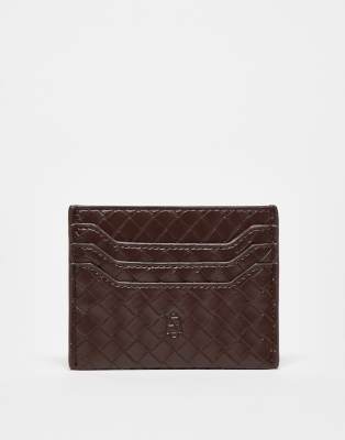 Becksondergaard Becksondergaard rallo lottie woven cardholder in chocolate brown