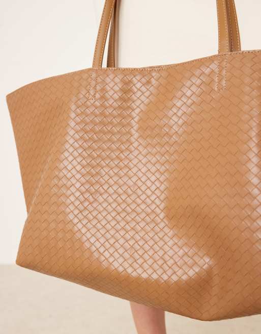 Becksondergaard rallo lottie woven tote bag in ochre yellow