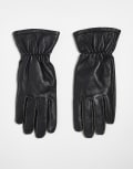 [Becksondergaard] Becksöndergaard smooth leather gloves in black S-M BLACK