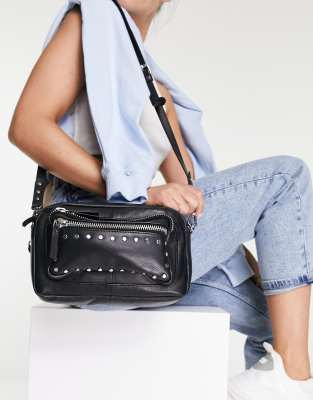 Becksondergaard studded shoulder bag in black | ASOS