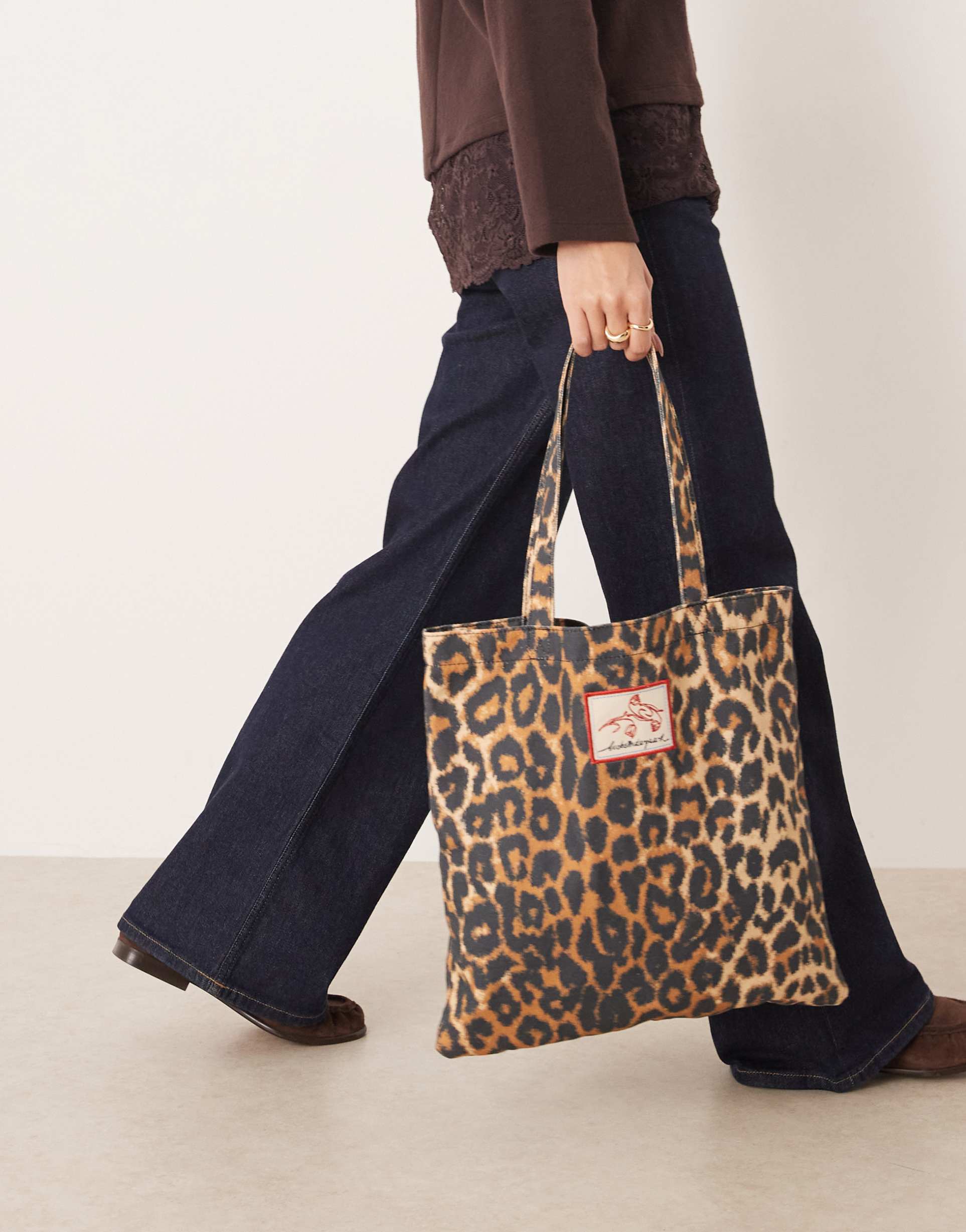 becksondergaard tote bag in leopard print