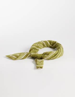 Becksondergaard - Tulipa - Foulard en coton - Vert olive