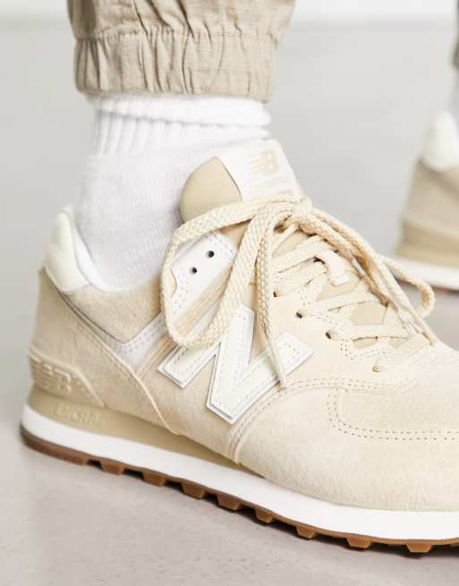 Beige sneakers fra New Balance 574, 3 af 4