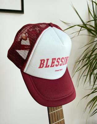 фото Бейсболка с сеткой и надписью "blessings" asos design-многоцветный