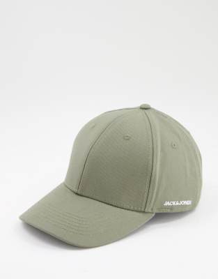  Бейсболка цвета хаки с логотипом Jack & Jones-Зеленый цвет