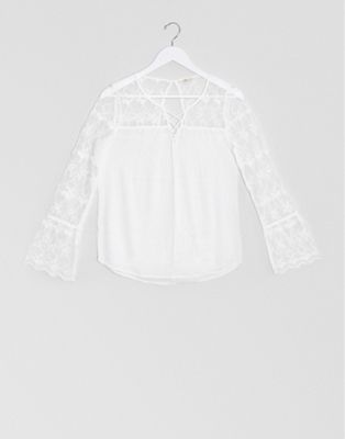 hollister white blouse