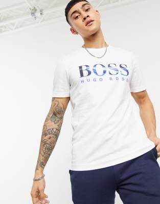 фото Белая футболка boss athleisure tee 3-белый