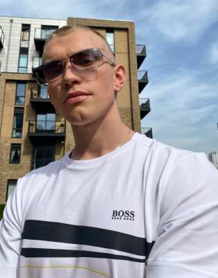 фото Белая футболка boss athleisure tee 8-белый