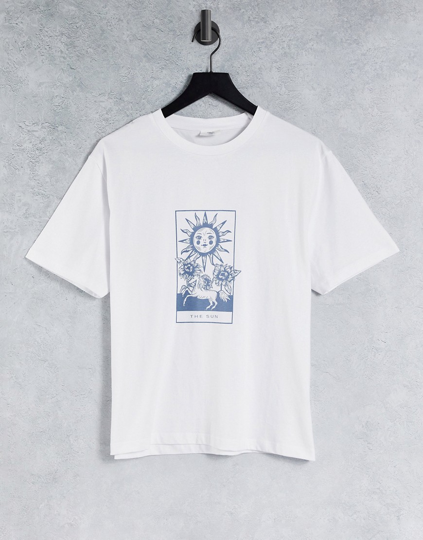 фото Белая футболка для дома с принтом в виде солнца chelsea peers-белый