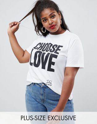 фото Белая футболка из органического хлопка help refugees choose love curve-белый