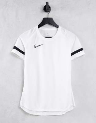 фото Белая футболка из политрикотажа nike soccer dri-fit academy21-белый nike football