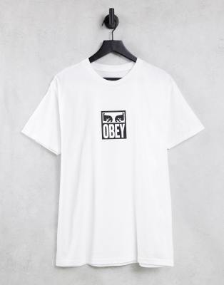 фото Белая футболка obey icon 3-белый