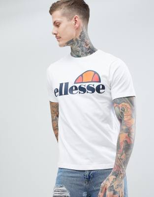 фото Белая футболка с большим логотипом ellesse prado-белый