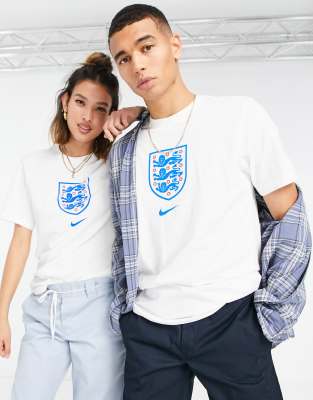 фото Белая футболка с изображением трех львов nike football euro 2020 england-белый