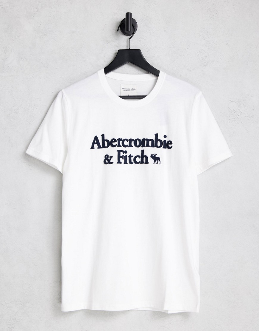 фото Белая футболка с логотипом abercombie & fitch-белый abercrombie & fitch