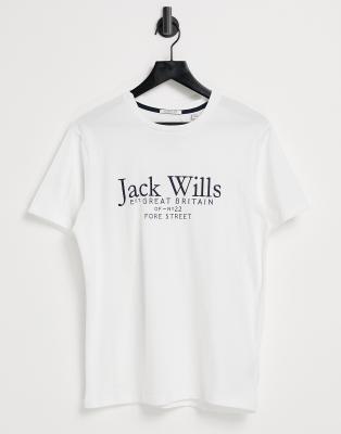 фото Белая футболка с логотипом jack wills - carnaby-белый