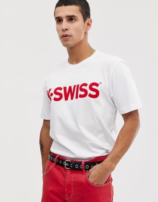 фото Белая футболка с логотипом k-swiss-белый