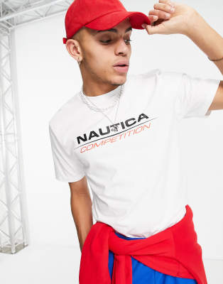 фото Белая футболка с логотипом nautica competition vang-белый