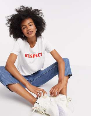 фото Белая футболка с надписью "respect" inwear-белый in wear