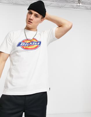 фото Белая футболка с принтом dickies-белый