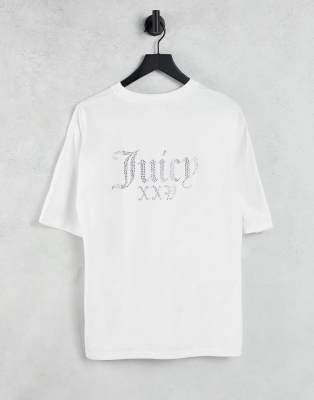 фото Белая футболка с принтом годовщины juicy couture-белый