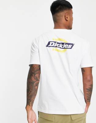 фото Белая футболка с принтом на спине dickies ruston-белый