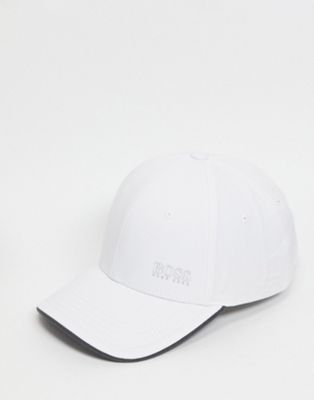 фото Белая кепка с маленьким логотипом boss-белый