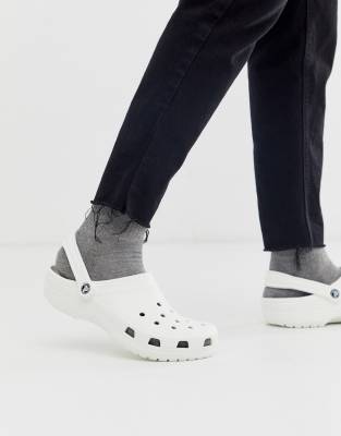 фото Белая классическая обувь crocs-белый