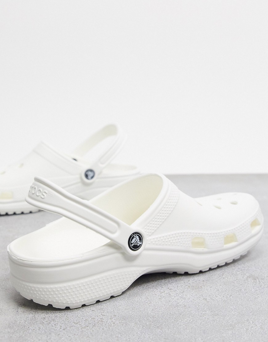 фото Белая классическая обувь crocs-белый
