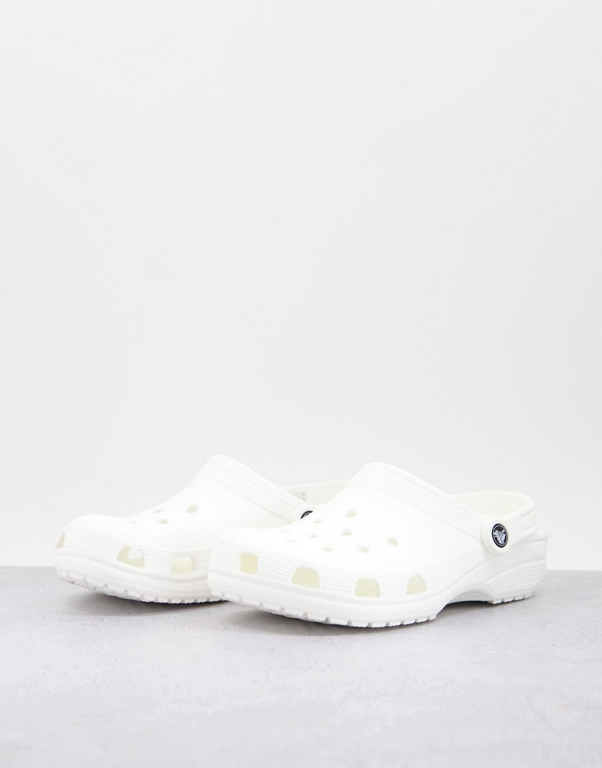 фото Белая классическая обувь crocs-белый