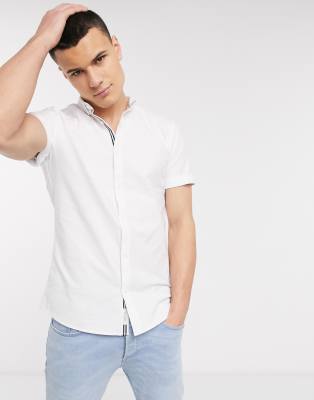   Asos Белая оксфордская рубашка с вышивкой River Island-Белый