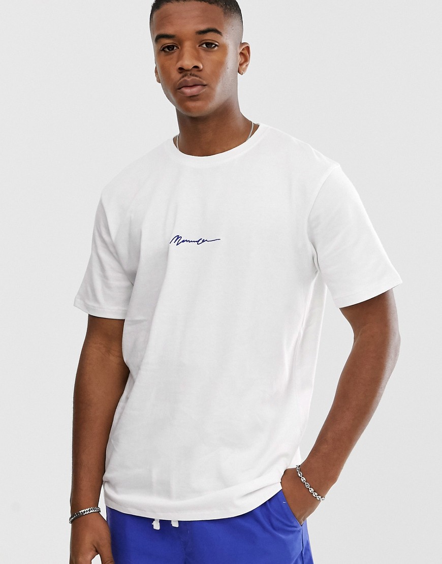 фото Белая oversize-футболка mennace essentials-белый