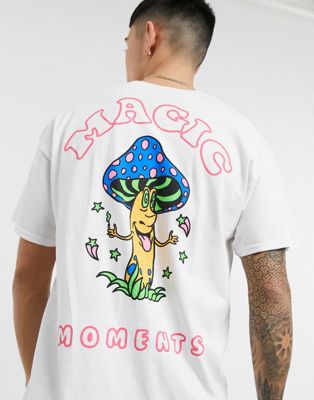 фото Белая oversized-футболка с принтом "magic moments" на спине new love club-белый