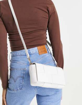 Женские сумки  Asos Белая плетеная сумка через плечо Pimkie-Белый