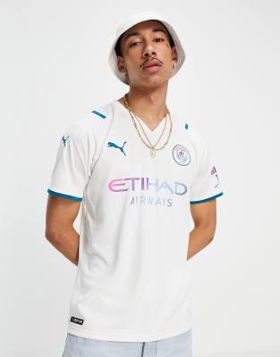 фото Белая рубашка puma football manchester city 21/22-белый