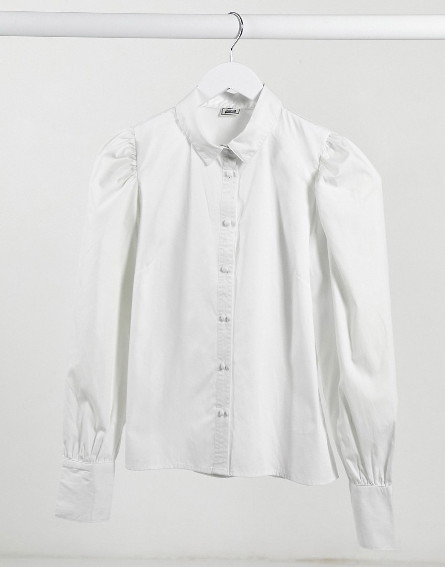 Белая рубашка с рукавами-фонариками Pimkie-Белый