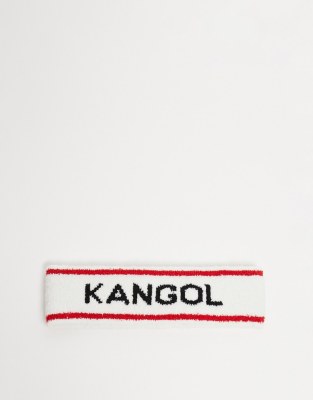 фото Белая спортивная повязка на голову с логотипом kangol-белый