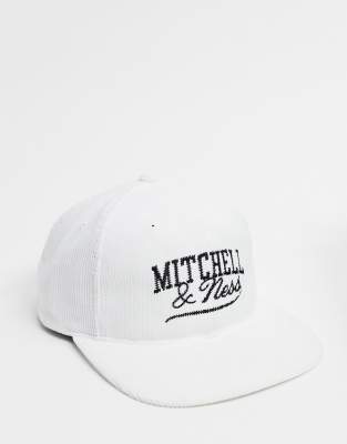 фото Белая вельветовая бейсболка mitchell & ness-белый