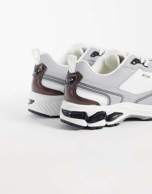 Belier 88 runner sneakers in gray & brown, 3 of 5
