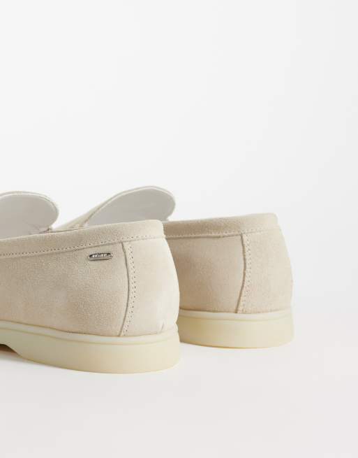 Belier Amalfi suede textured loafers in sand, 4 of 4