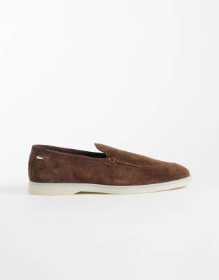 Belier Amalfi Textured Loafers In Brown