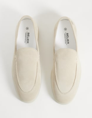 Belier Amalfi Textured Loafers In Neutral