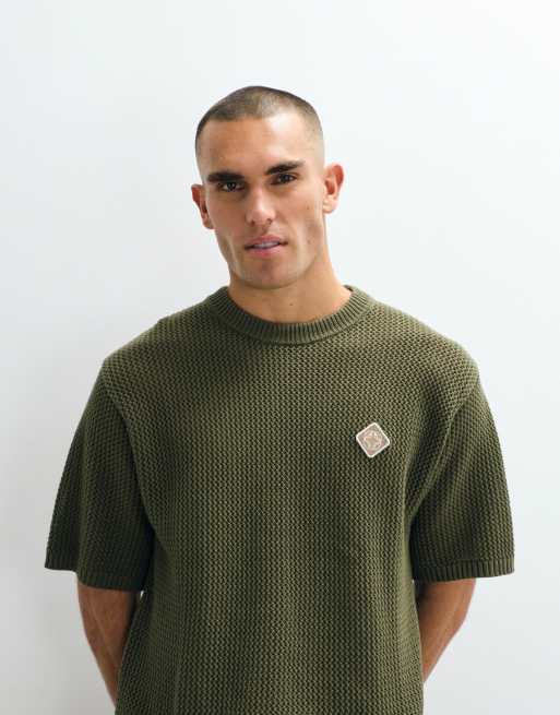 Belier - Camiseta verde oliva de punto de croché (parte de un conjunto), 3 de 5