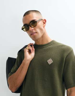 Belier Crochet Knit T-shirt In Green